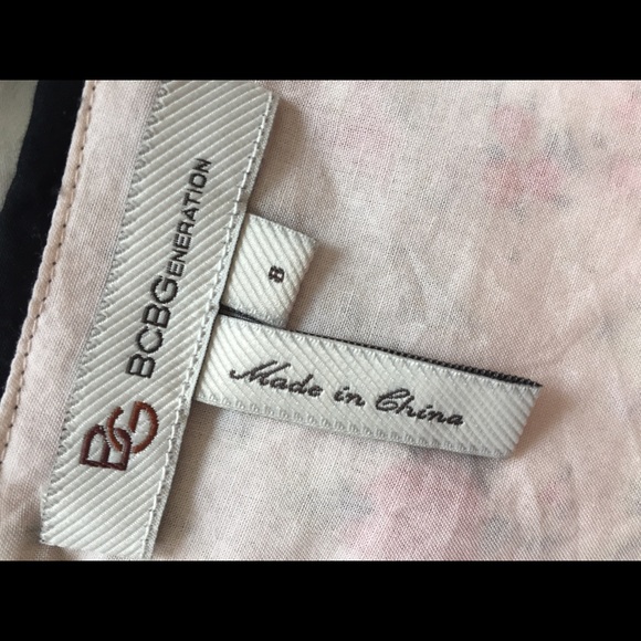 BCBGeneration - Floral print sundress w/black trim - Picture 4 of 6